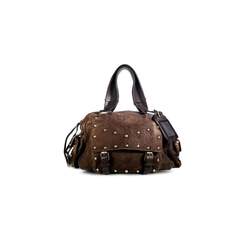 Y2K Chloe Shearling Satchel 'Ollie' Chocolate Brown Bag